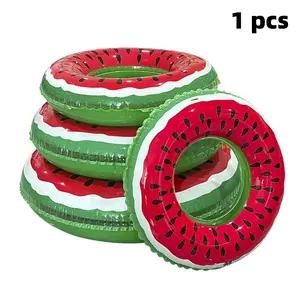 Inflatable Watermelon Swimming Ring, Heavy-Duty UV Protection Pool Floats for Kids & Adults, Multiple Colors & Sizes, Beach Lake Party, Swimming Accessories