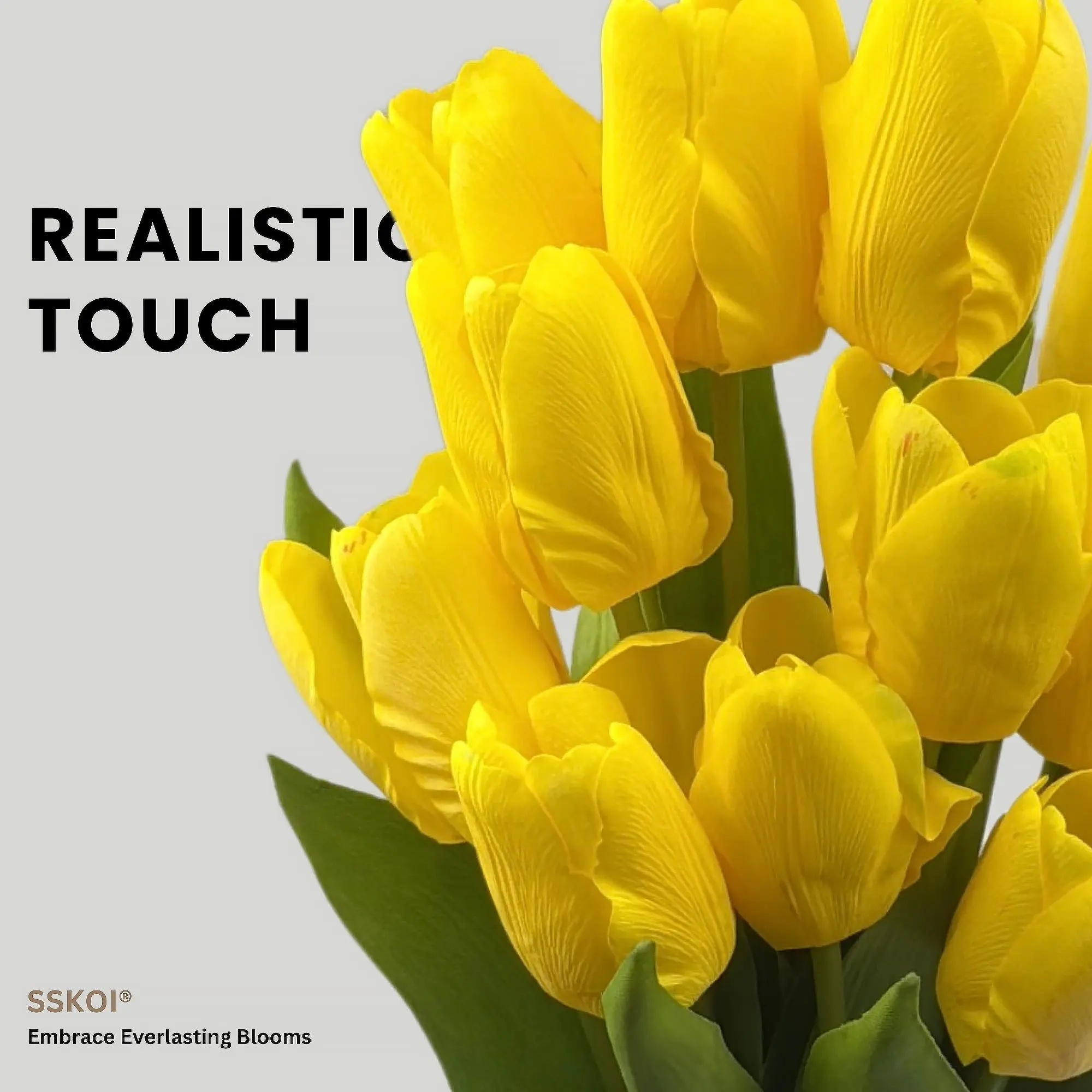 12pcs Artificial Fake Flowers Real-Touch Tulips 12pcs Artificial Fake Flowers Real-Touch Tulips