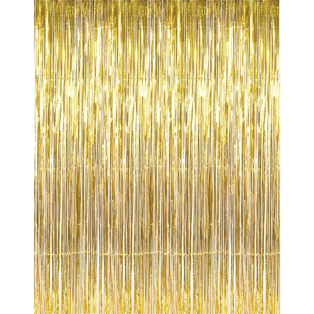 Gold Fringe Foil Curtain - 3.2ft x 9.8ft, 1-Pack Party Backdrop Banner, Party Decorations Banners for Birthday, Wedding Celebrations, Foil Curtains, Gold Fringe Curtains