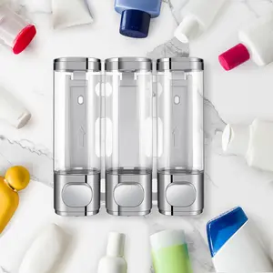 3-in-1 Room Wall Mounted Bathroom,Shower Pump Dispenser and Organizer,Dispensers for The Shower,Shampoo and Conditioner Dispenser,Shampoo Dispenser for Shower Water Proof Soap Container