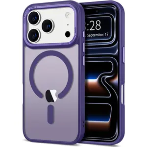 Magnetic Phone cases for iPhone 17 Pro Max 16 15 14 13 12 11 Pro Max Plus Magnetic Translucent Matte Phone Case  [Compatible with MagSafe] Thin Slim Fit Shockproof Bumper Hard Protective Cover case for iphone 17 Pro Max