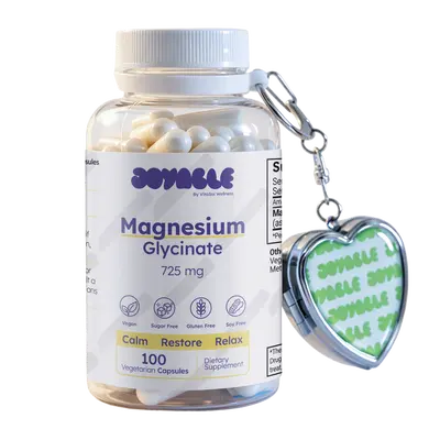 Joyable Magnesium Glycinate 725mg - Supports Calm, Restore & Relax - 100 Veggie Caps, Gluten-Free & Vegan