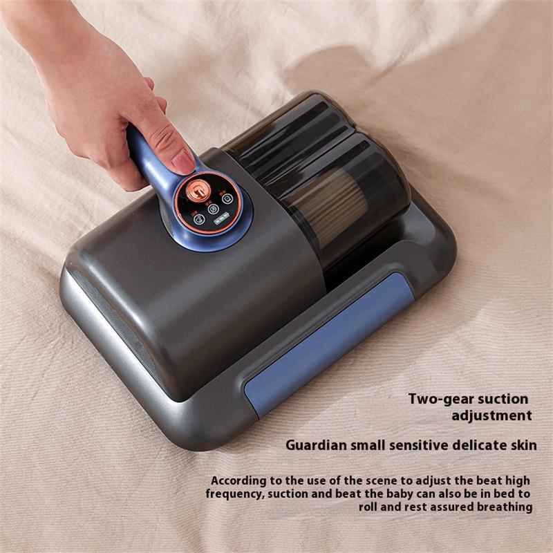 Mattress vacuum cleaner, bed hoover, double dust container with washable filter, powerful handheld hoover for dust and pet hair removal