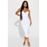 Victoria Bandage Midi Dress - White