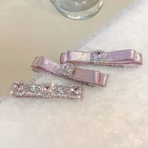 Sparkly Crystal Hair Clips | 3Pcs Glam Rhinestone Side Clips for Kids and Adults