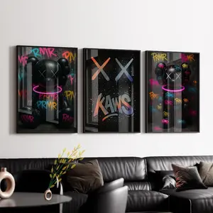 Set of 3 HypeBeast Decor, İ love me, Wall Art, 3D Wall prints, Urban Street Art,  Xoxo, 8 ball