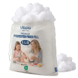 Utopia Bedding Premium Polyfill Stuffing (2.5 lbs-5 lbs) - Dense, Hypoallergenic Fiber Filling with Loft Recovery for Pillows & Toys, Home Crafting