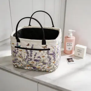 Flower Car Interior Storage Basket - Foldable, Butterfly Collapsible Clothes Basket with Handle for Home Organization Car Trunk Backseat Machine Washable Basket, Gift for Mom Babyshower