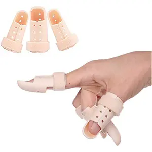 Plastic Finger Splints 3-Size Pack Mallet Finger Brace Mallet Dip Finger Support Trigger Finger Finger Support Brace Finger Immobilizer Pink Healthcare
