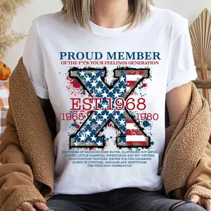 Custom Year Proud Member FAFO Raised On Hose Water Generation Shirt, Custom Year Generation X T-shirt, Generation X 1965-1980 Shirt