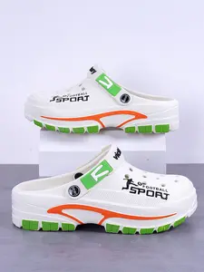 New Summer Men's Eva Sandals, Breathable Anti-Slip Thick Sole, Casual Less Than Ankle Height, Solid Pattern, Comfortable Long-Lasting Flip Flops