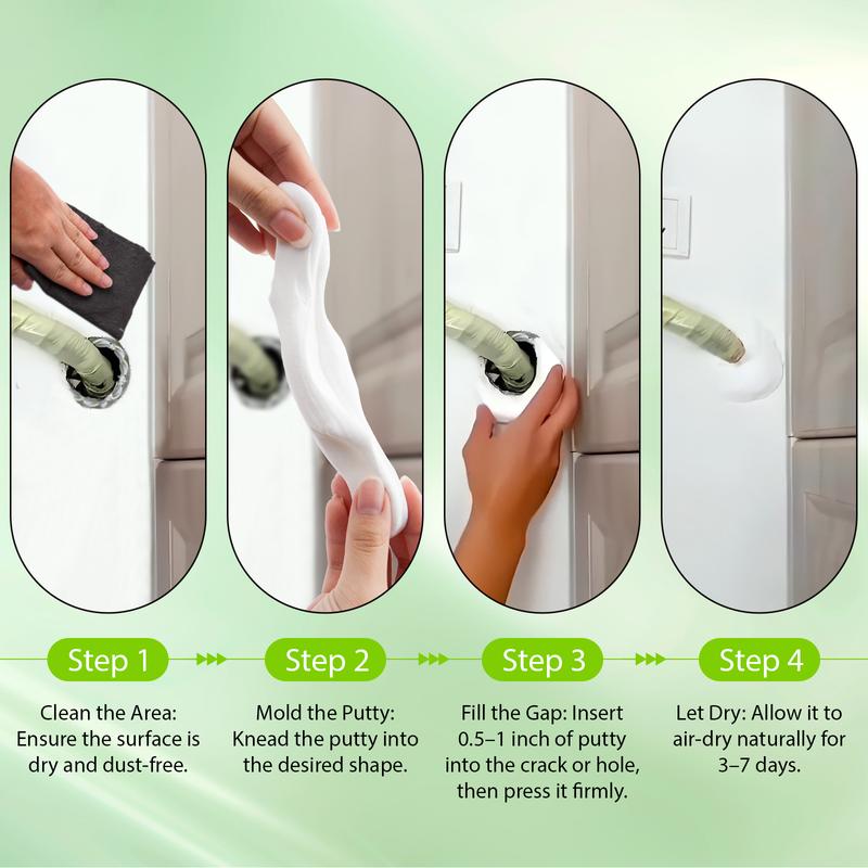 5PCS Wall Hole Repair Kit – Waterproof Sealant Mastic Putty for Quick Fix, Air Conditioning & Drain Holes, Durable, Easy-to-Apply Mending Mud for Home Repair, Wall Crack Filling & Leak Sealing