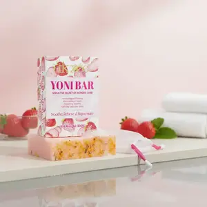 Ikzee Women's Yoni Soap 100g (strawberry Flavor), Deep Cleaning Skin, Moisturizing & Firming, Ph Balance Soap for Women