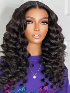 High-Quality 26-Inch Curly Wig for Women, Natural Deep Wave, 180% Density, Heat-Resistant, Pre-Pulled, No Glue, All Seasons