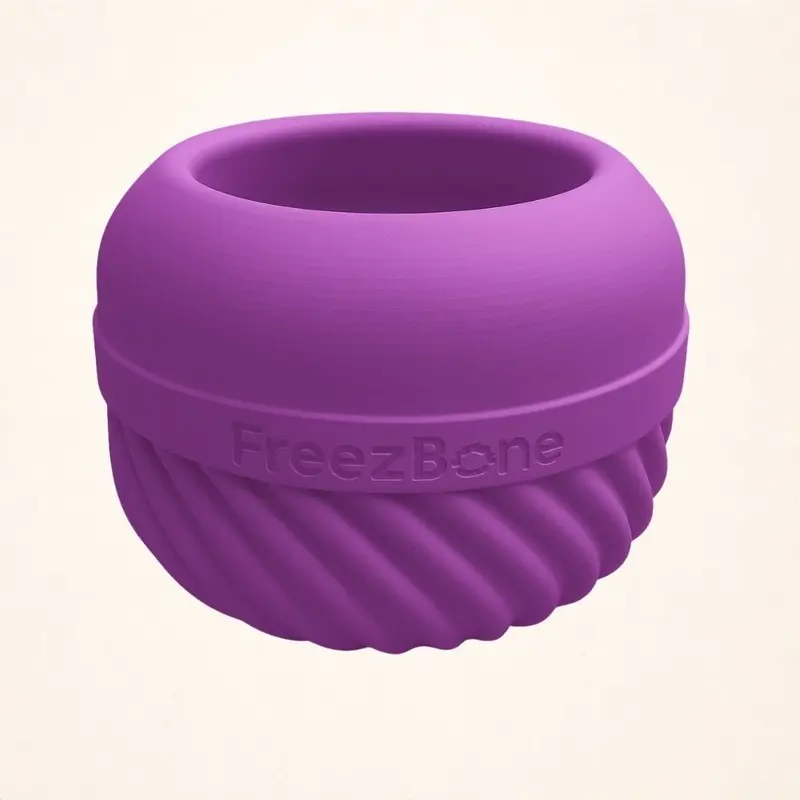 Freezbone Jumbo Dog Chew Toy - Extra Large Frozen Enrichment Toy for Tough Chewers and Big Dogs