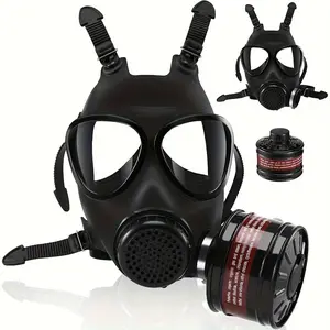 Reusable Full Face Respirator Gas Mask with Activated Carbon Filter, Breathable Design for Comfort & Safety, Ideal for Daily Use, Anti Dust Mask, Dustproof Gasproof Mask