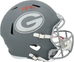 Mykel Williams Georgia Bulldogs Autographed Riddell 2024 Slate Speed Replica Helmet - Fanatics Authentic Certified