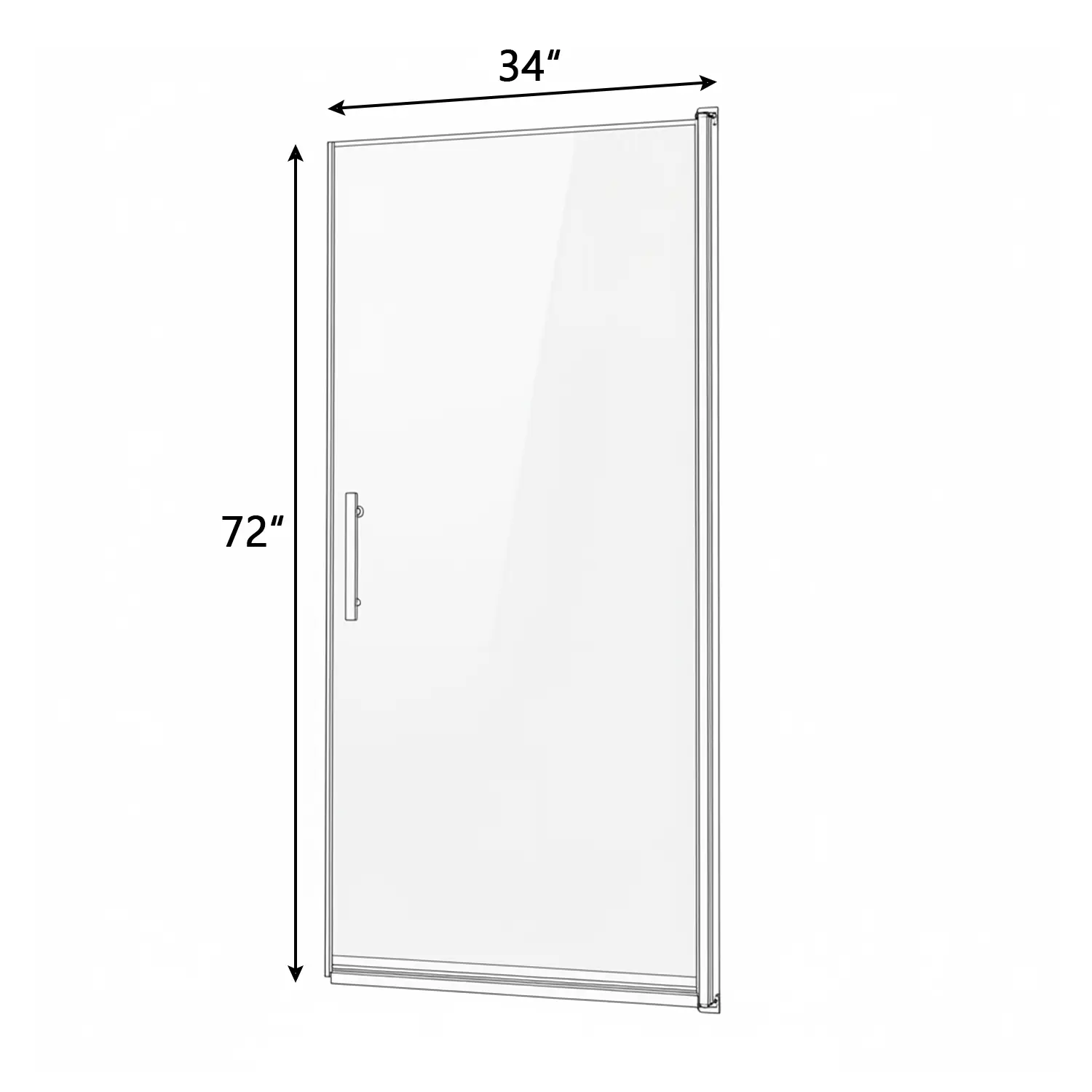 34.in  x 72.in Black