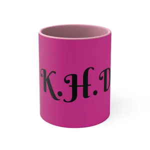 Stylish Ceramic Accent Coffee Mug 11oz Reusable Washable Tumbler for Everyday Use Drinkware