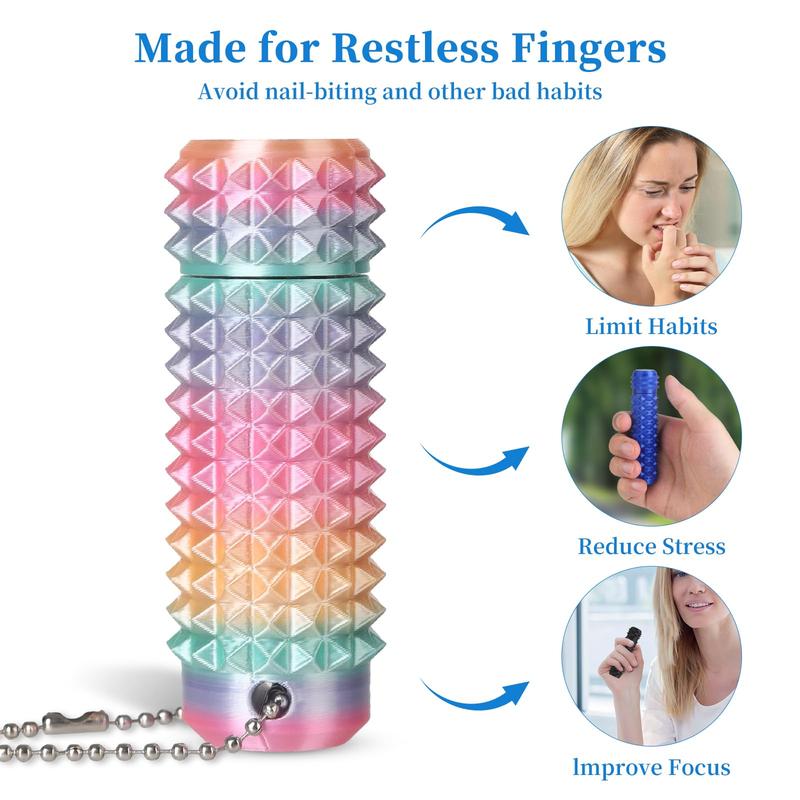 Funny Fidget Little Ouchies, Portable Stimulation Tool, 3D Printed Venting Key Pendant, Stress Relief Keychain, Novelty Gift Squishy Toy for Friends, Festival Gift