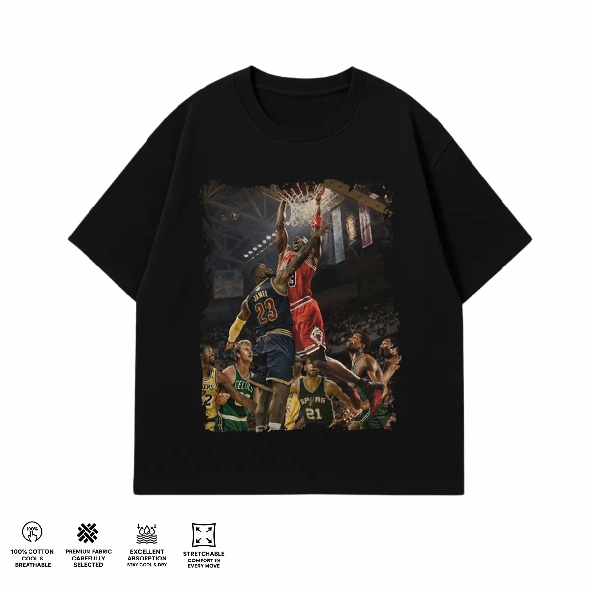 Vintage Basketball Legends Graphic T-Shirt, Retro Hoops Art Tee, Classic Sports Fan Shirt, Unisex Streetwear Gift for Basketball Lovers,ordan 23 Shirt, Michael Jordan Vintage Basketball Tee, Retro Bulls Graphic Pepper Shirt, Basketball Shirt