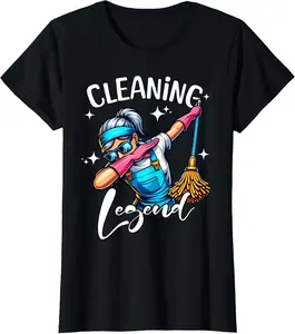 100%cotton Housekeepers Legendary Cleaning Lady T-Shirt Top Vintage Womenswear Everyday