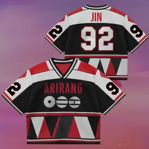 Kpop Inspired Football Jersey, Korean Idol Sports Jersey Shirt, Unisex Oversized Streetwear Jersey, Concert Fan Merch Top, Custom Name Number Football Jersey