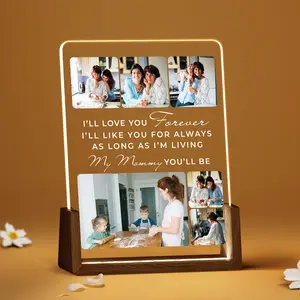 Personalized Mother's Day Acrylic Plaque, Custom Gift for Mom, Girlfriend, I'll Love You Forever Plaque, Unique Mother's Day or Birthday Gift Frames Photo