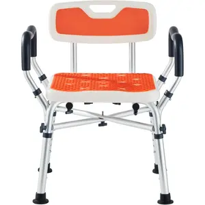 Shower Chair for Inside Shower, Padded Shower Seat Chair with Arms and , 6-Level Adjustable Shower Stool Chair for  and , 550 LB Heavy Duty Handicap Shower Bath Chair