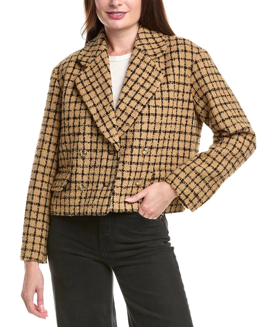 Sandro Tweed Wool-Blend Jacket