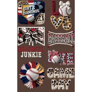 DIRT & DIAMONDS (BASEBALL) (1) PREMADE GANGSHEET - 22X36 DTF TRANSFERS - DIRECT TO FILM