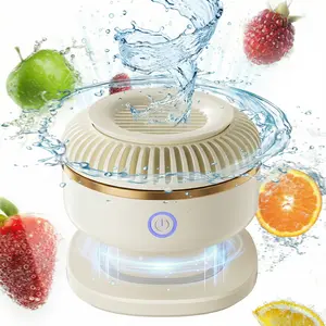 TESORO CASA Titanium Electrolysis Vegetable Cleaner, Cordless Kitchen Fruit Washing Machine with Intermittent Vortex Tech, IPX7 Waterproof Food Purifier for Deep Cleaning