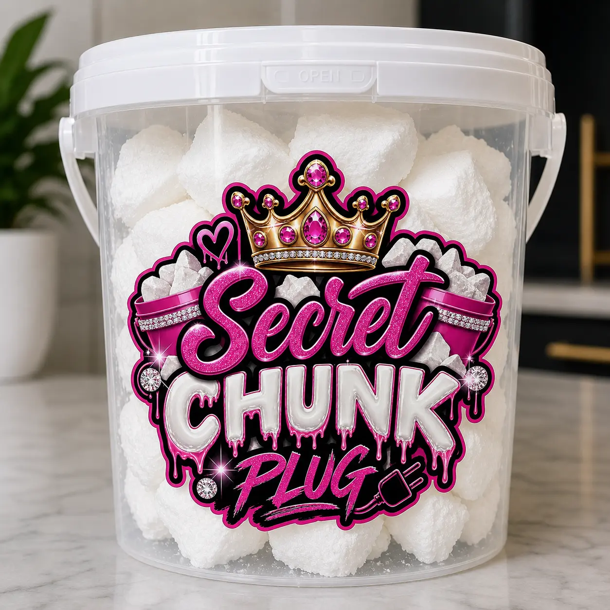 Secret Chunk Plug Light-Up Crunchy Cornstarch Bucket