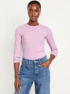 Old Navy Women's Snug Long-Sleeve Crew-Neck T-Shirt