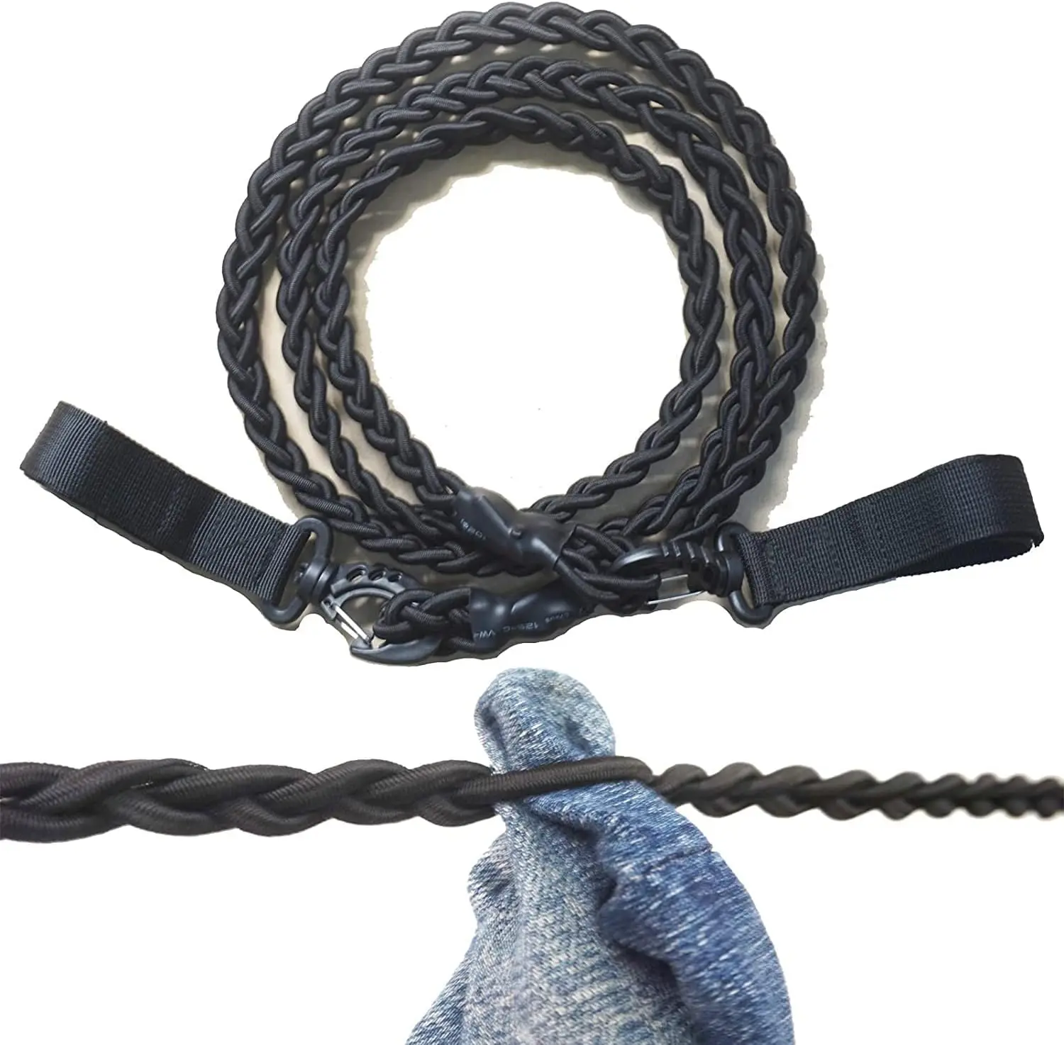 Tri-Braided Cord Clothes Line, Clothes Drying Rope Portable Travel Clothesline for Indoor Outdoor Laundry & Home Use No hanger hook needed Hanging Strength