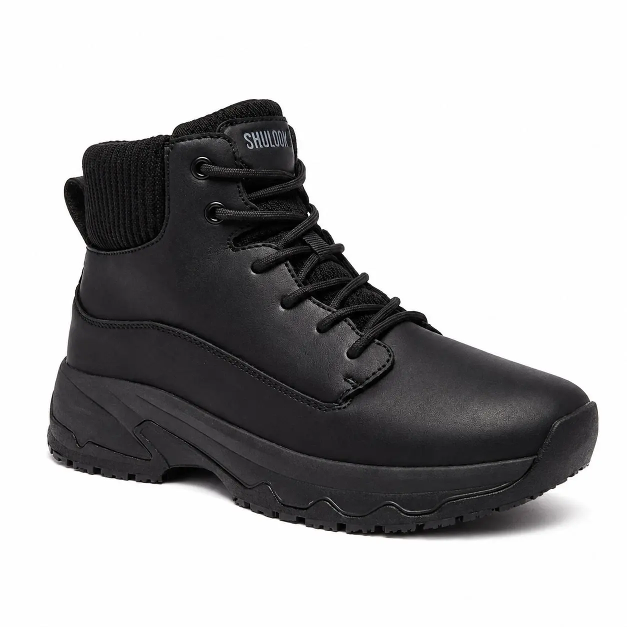 Women's Mid-Cut Round Toe Synthetic Plain All-Seasons Work Boots - Water-Proof, Slip-Resistant, Lace-Up, Cushioned, Lightweight, Breathable, Adjustable Ankle Support, Rubber for Restaurant Cuban Food Service Safety Footwear