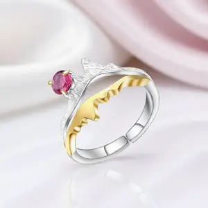0.36 ct Rhodolite Garnet Adjustable Ring