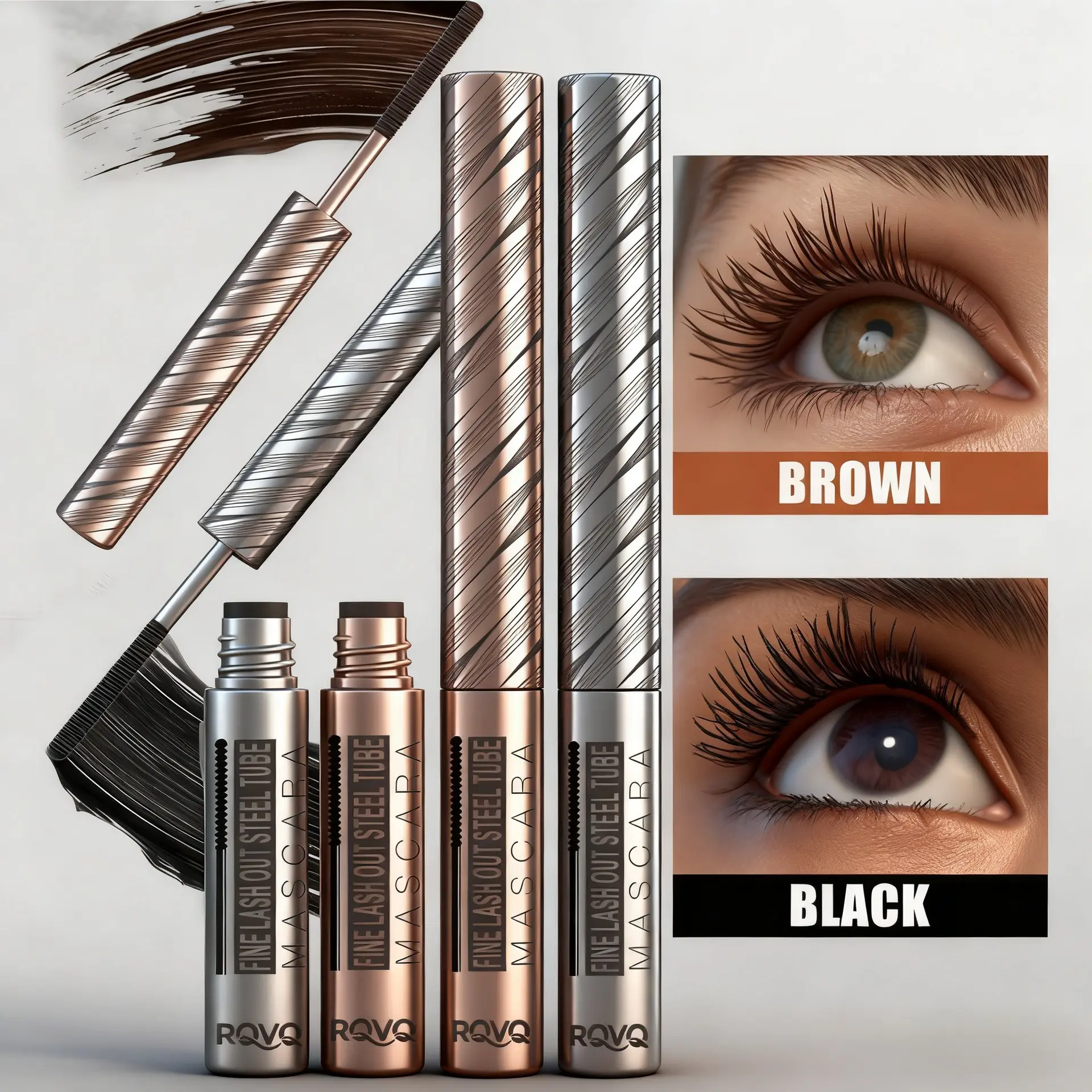 Long and Curled Natural-looking Curling Mascara, Tube Waterproof and Sweat-resistant Base Mascara