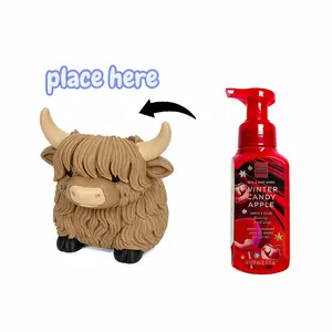 3D-printed Highland Cow Soap Dish for the Bathroom Sink Area; Suitable for home use in wet areas such as sinks and bathroom countertops; Can be used as a decorative item; Ideal for home bathrooms, vanities, and as a soap holder; Water proof