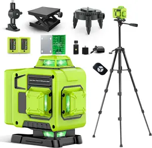 Laser Level 360 Self Leveling with Tripod, 4D Lazer Level,4x360° Cross Line Laser for Construction Project Renovation,Floor Tile, Laser Level Lines Tool
