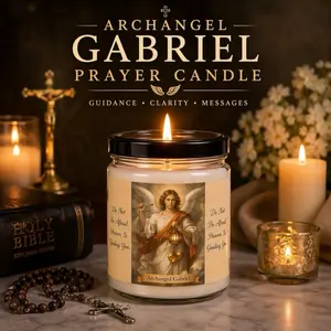Archangel Gabriel Prayer Candle for Guidance Clarity & Messages