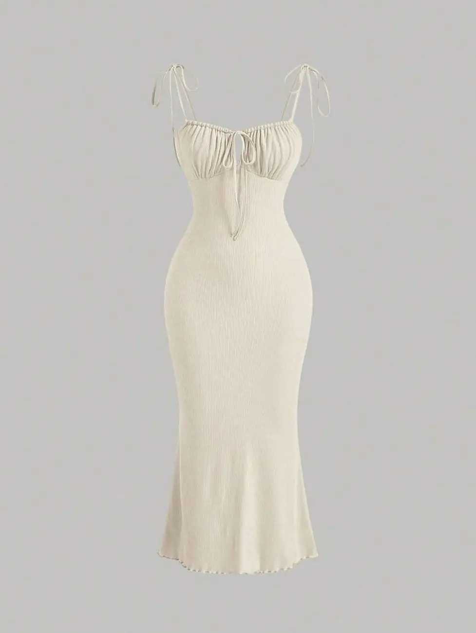 Tie Shoulder Ruched Bust Mermaid Dress | Trendy Party Clubwear | Women's Fitted Bodycon Style