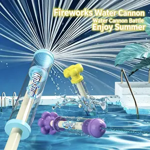 New Creative Fireworks Water Gun for Kids, Pull-Type Refillable Squirt Water Toy, Fun Fireworks Water Blaster, Summer Beach Outdoor Drifting & Water Play Essential