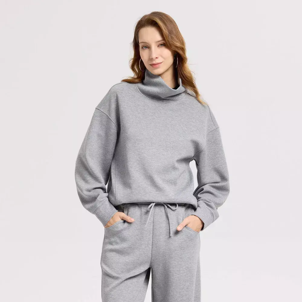 Women's Scuba Draped Pullover Sweatshirt - A New Day