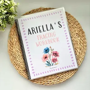PERSONALIZED Tracing Notebook | Name tracing, Shapes, Letters, Numbers 1-40, Months, Days, Homeschool Learning Dry Erase Preschool-1st