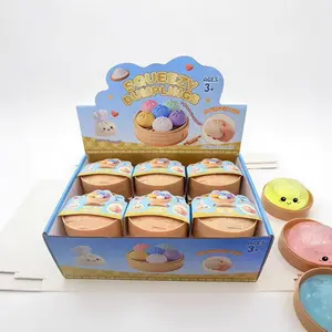 Cute Squishy Baozi Stress Relief Toy – Soft Squeeze Anti-Stress Bun (Water / Crystal Bead Filling)