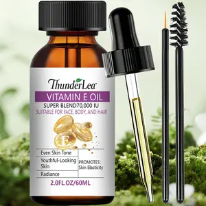 Vitamin E Oil 70000 Iu, 2.0 Fl Oz, Natural Cold Pressed D-Alpha Tocopherol, for Skin Hair Scalp Scars Body Care, Silky Bath Oil, Non-Toxic No Hexane