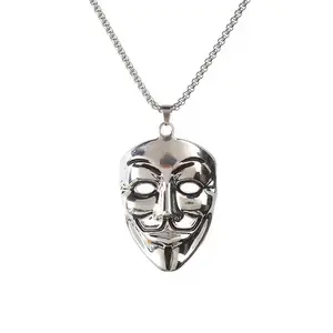 HN048:Hip-Hop Style Necklace,Vendetta Anonymous Necklace for Women and Men