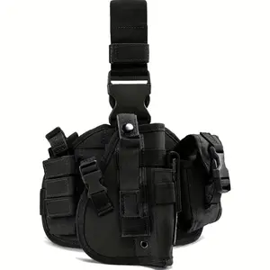 Tactical Quick-Draw Holster Waistband Leggings,Leg holster adjustable right thigh holster with magazine pouch tactical equipment survival kit Zipper Belt Bag Durable Outdoor Hiking