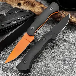 Full Tang Outdoor Fixed Knives 8Cr13Mov Blade G10 Handle Portable Multipurpose Tool for Camping Hiking Fishing
